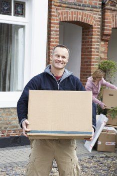 Boxes and furniture prepared for a quick local move in Kentish Town