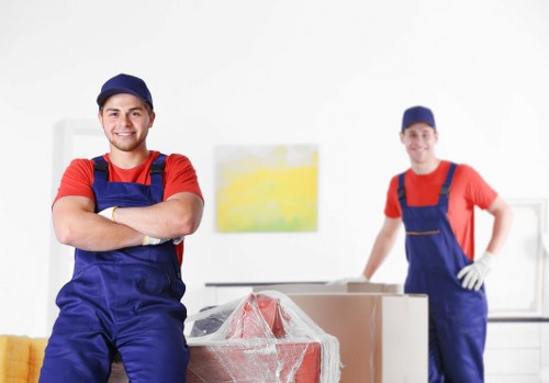 Kentish Town flat removals team preparing a move in a residential building