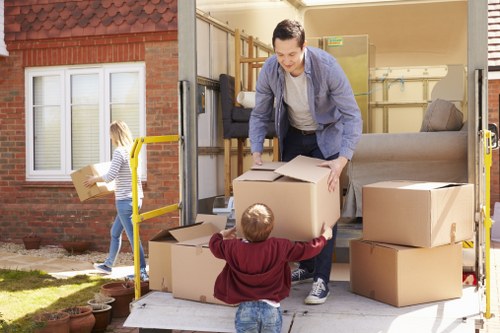 Packing and loading a moving truck in Kentish Town