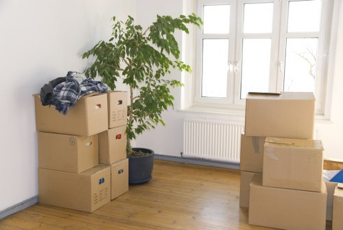 Boxes and furniture being loaded for a local Kentish Town move