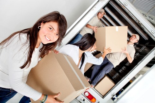 Waste disposal and clearance compliance for a moving service