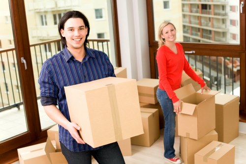 Packing and handling office furniture for a Kentish Town business move