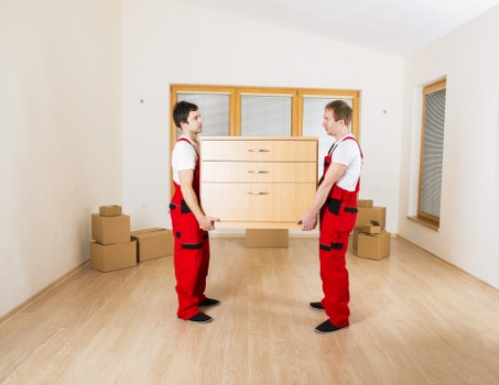 Loading office furniture and IT gear for relocation in Kentish Town